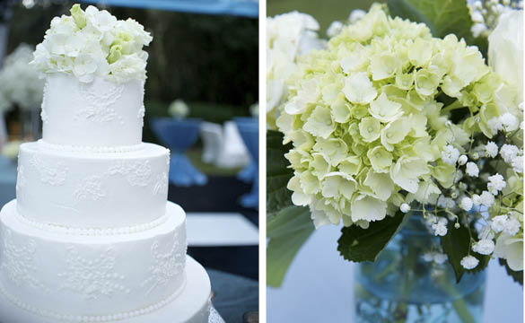 white wedding cake-Donna Von Bruening Photography