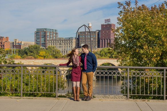 Minneapolis fall engagement photos--Justine Diffee