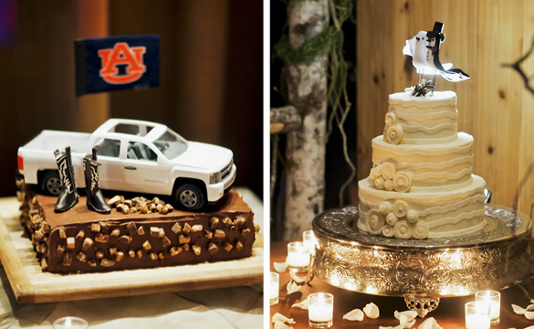 grooms cake and wedding cake