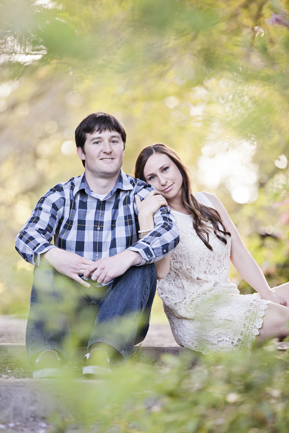 Couple in Seattle arboretum for their engagement session.
