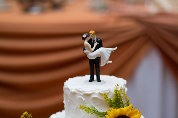 Bride and Groom cake topper