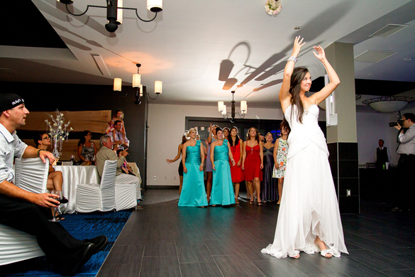 tossing the bouquet