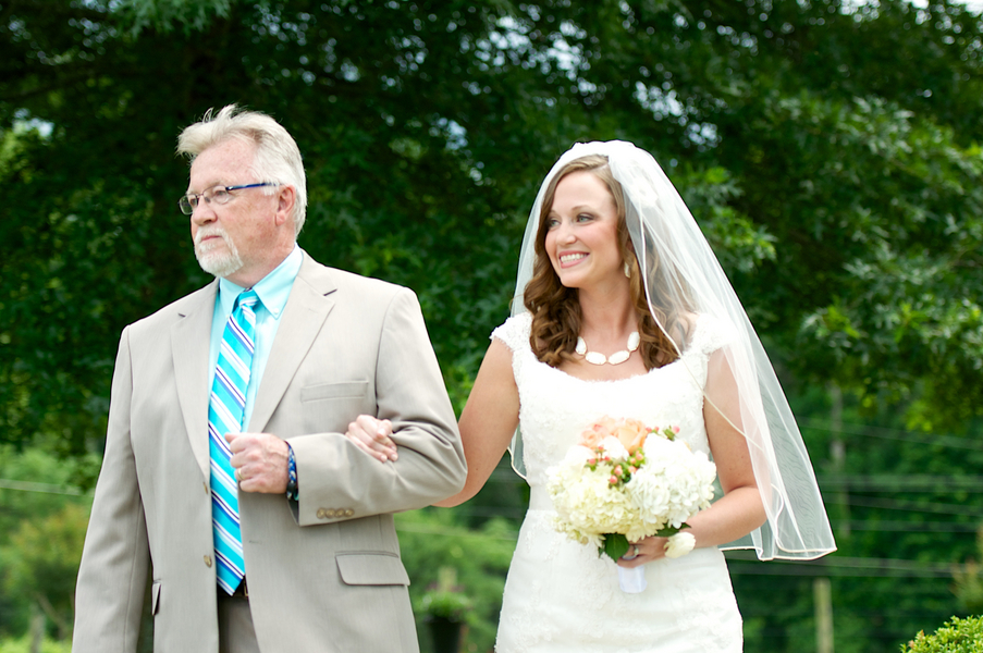 father daughter walking down aisle