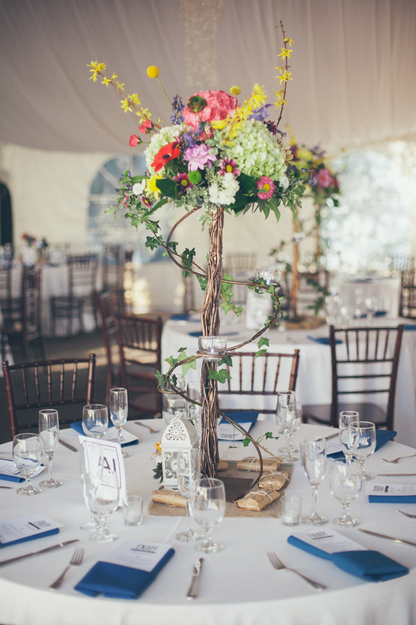 tall floral wedding centerpiece