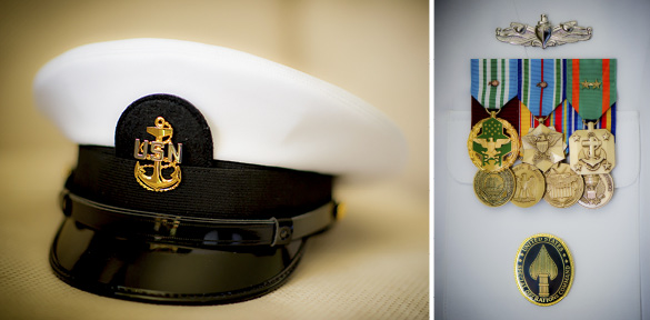Navy hat and medals