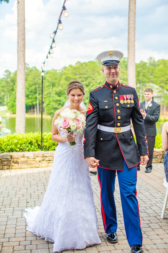 military wedding ceremony-pronounced husband and wife