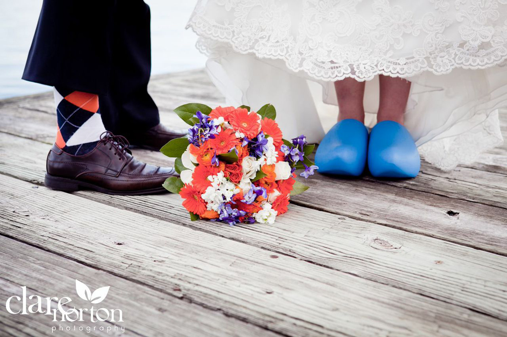 Blue Dutch wedding shoes