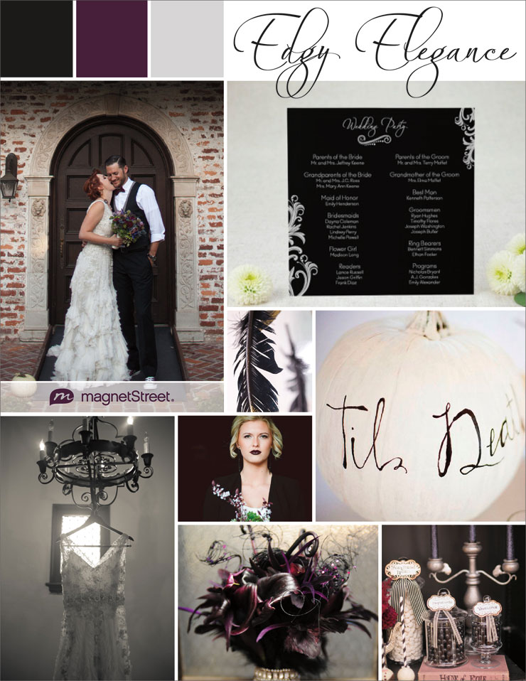 Elegant Halloween wedding ideas + Wedding Program from MagnetStreet