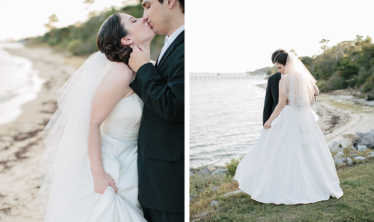 Bride and Groom beach wedding photos
