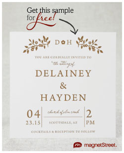 Free Wedding Invitation Sample from MagnetStreet