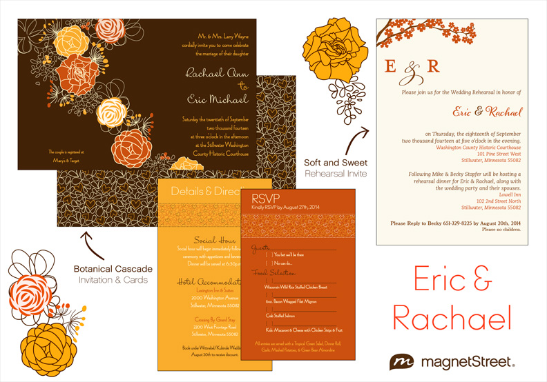 Floral Wedding Invitation Suite from MagnetStreet