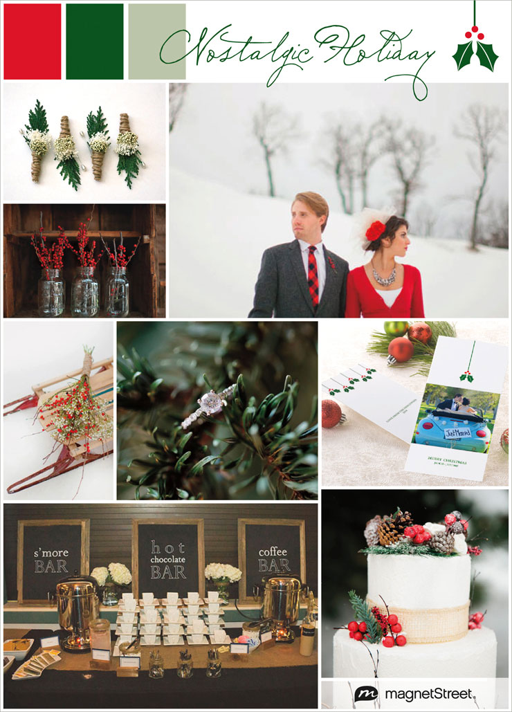 Christmas wedding ideas--nostalgic, festive, and fun! 