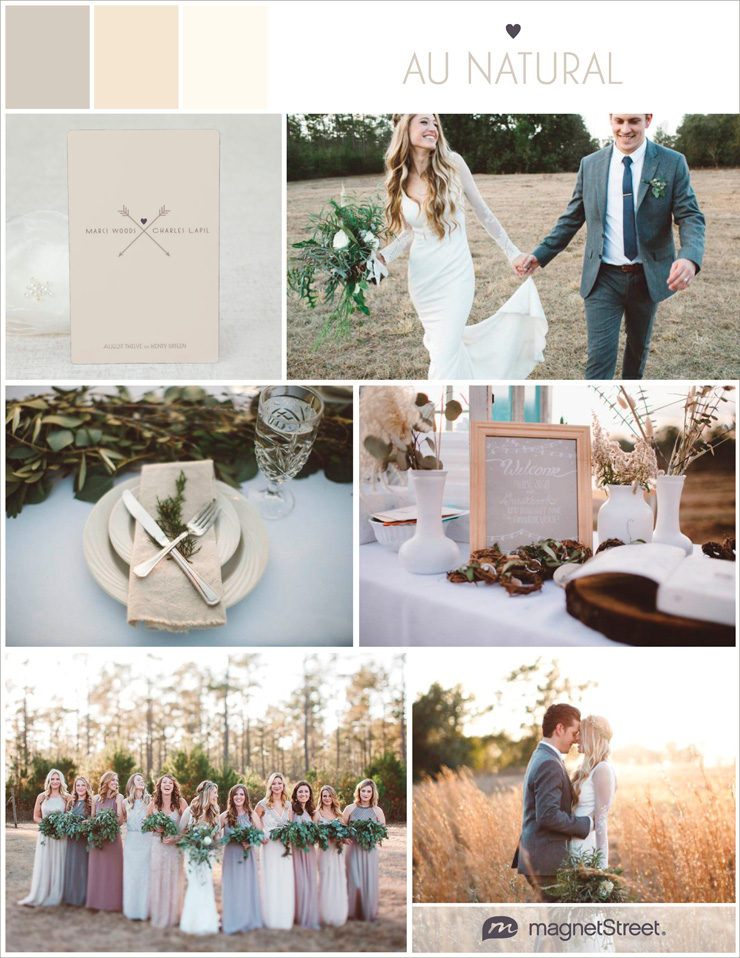 Simple wedding with chic and neutral color scheme of sugar, champagne and ivory