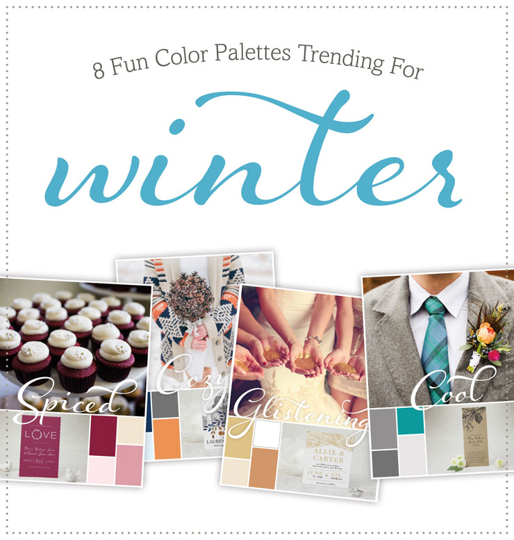 8 winter color palettes trending for the cool season! Some just may surprise you.