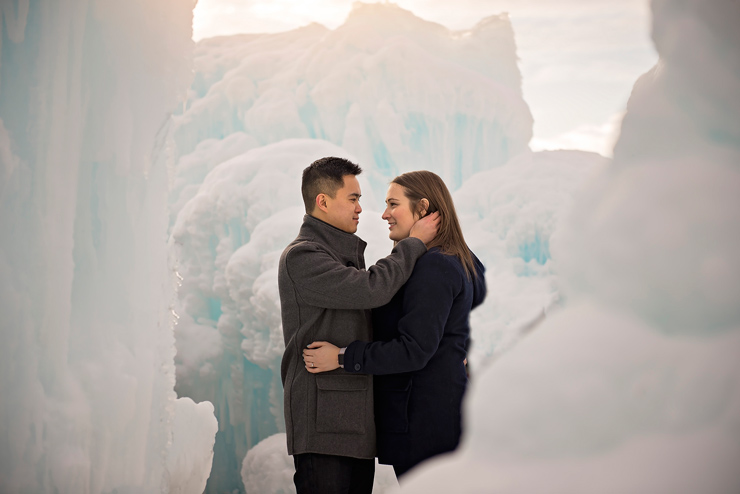 Dreamy Ice Castle Engagement Session in Alberta